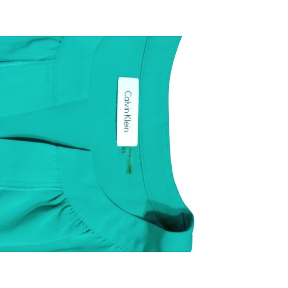 Women's Calvin‎ Klein Sleeveless Green Shirt Size Xs - Picture 14 of 16